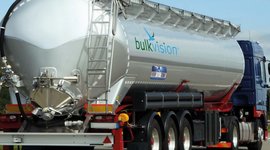 Transport en logistiek LKW mit Kennzeichnung von inotec für bulkvision