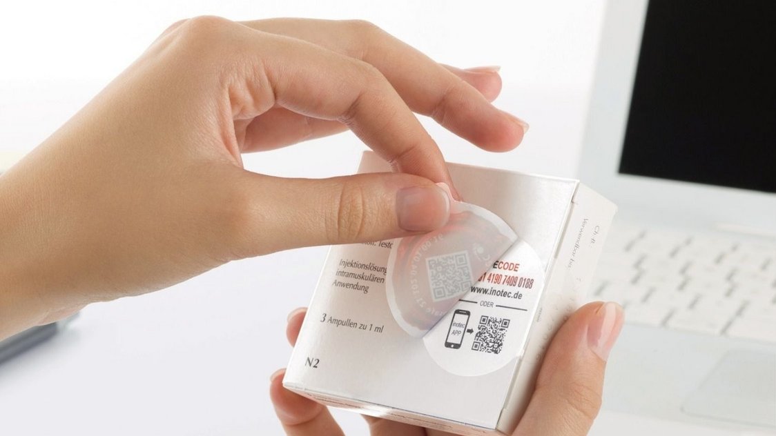 inotec veiligheidsetiket voor productbescherming inoVerify inotec foto van veiligheidsetiket voor productbescherming inoVerify